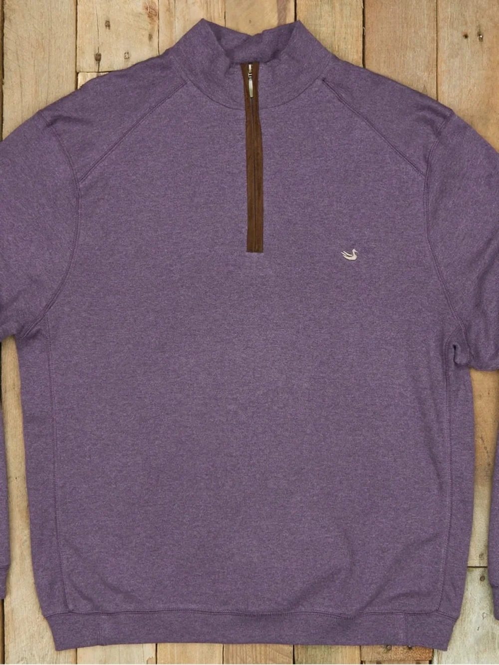 Southern Marsh Men's Heather Purple Quarter-Zip Sweater - size XL
